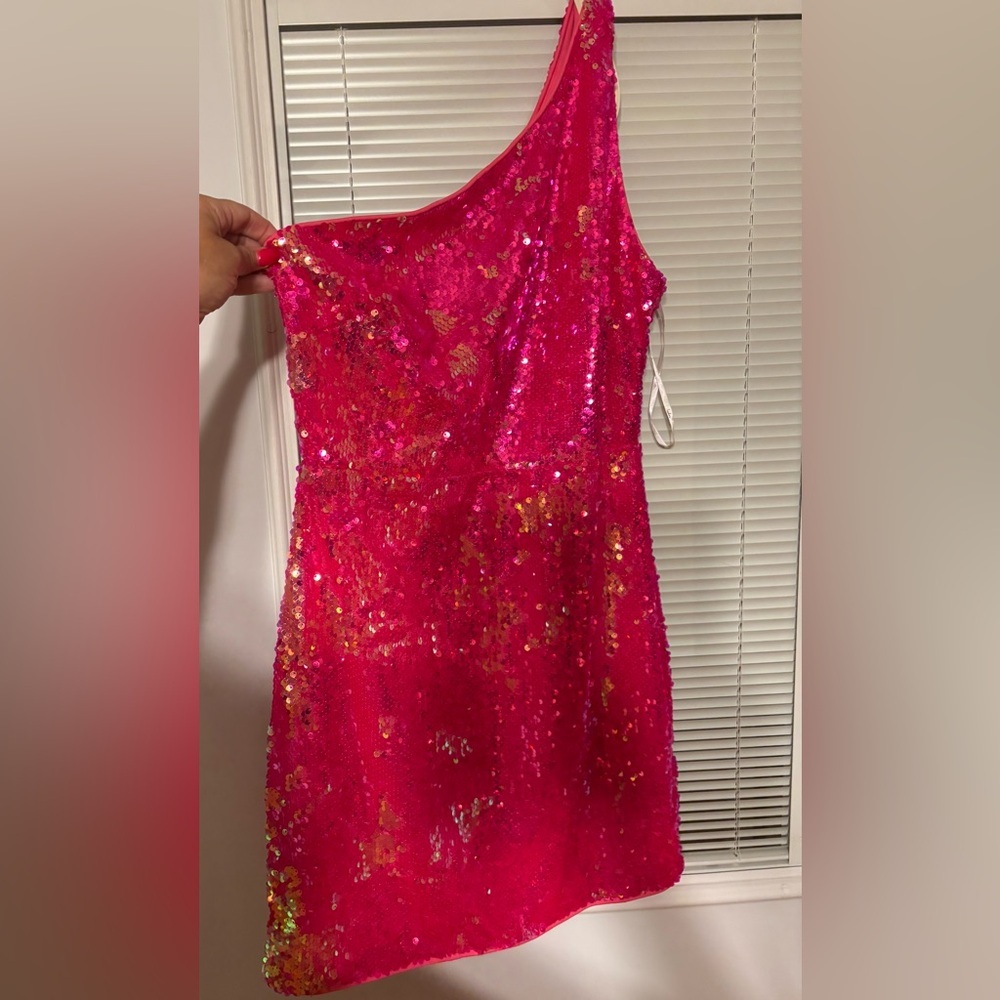 Lulu's Vibrant Pink Sequin Dress